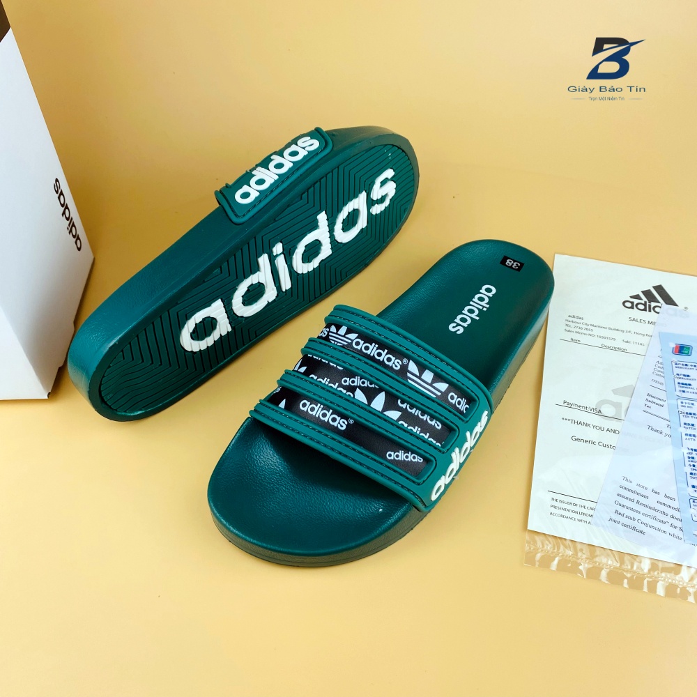 Dép nam Adidas mới nhất dép nam quai ngang đế cao su quai dép phối màu đẹp