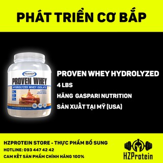 GASPARI PROVEN WHEY - 100% HYDROLYZED PROTEIN - WHEY THỦY PHÂN SIÊU TINH KHIẾT (4 LBS)