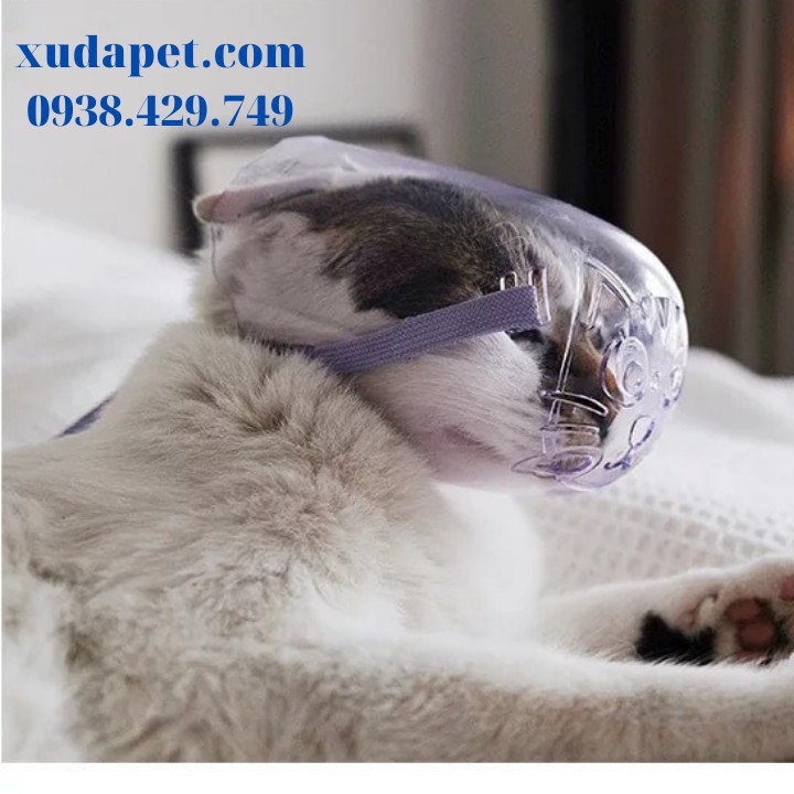 [MUA NHIỀU GIẢM GIÁ] Rọ Mõm Cho Mèo Chống Cắn Liếm Thoáng Khí Cho Mèo Xudapet, Nhựa PP cao cấp - Xudapet - SP000621