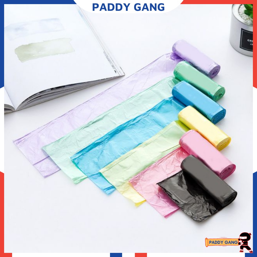 5 Cuộn Túi NiLon Đựng Rác Tự Phân Hủy Sinh Học size 45x50cm Túi Bóng Đen Dày Bao Chứa Rác Nhà Bếp Nhà Tắm Vệ Sinh