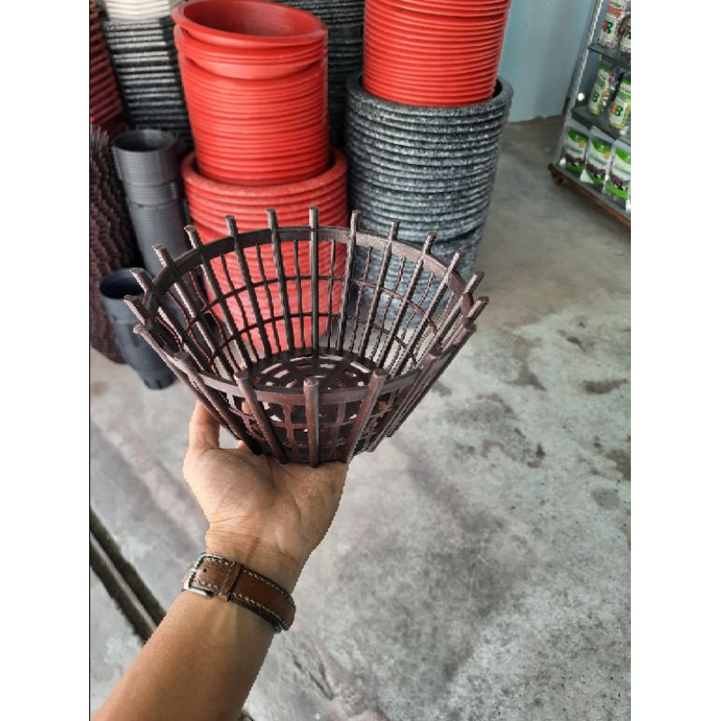 Chậu lan giả gỗ miệng 20cm