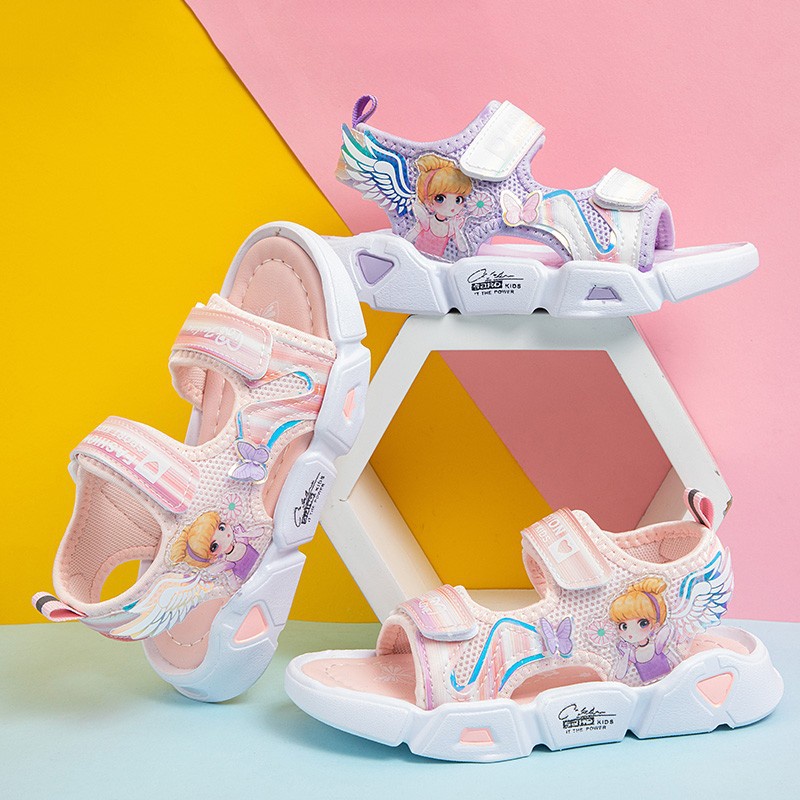 Sandal bé gái đi học, đi chơi phong cách công chúa, đế mềm êm chân - Sandal cánh tiên cho bé gái