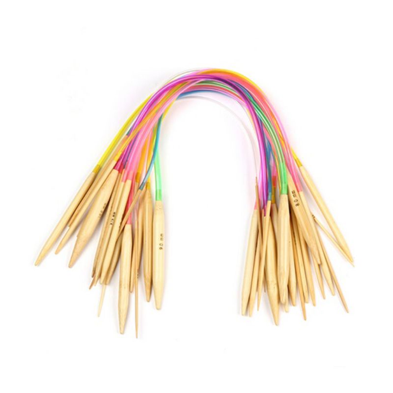Bộ 18 Kim Đan Len Bằng Tre Kích Thước 2mm - 10mm 40 / 80cm