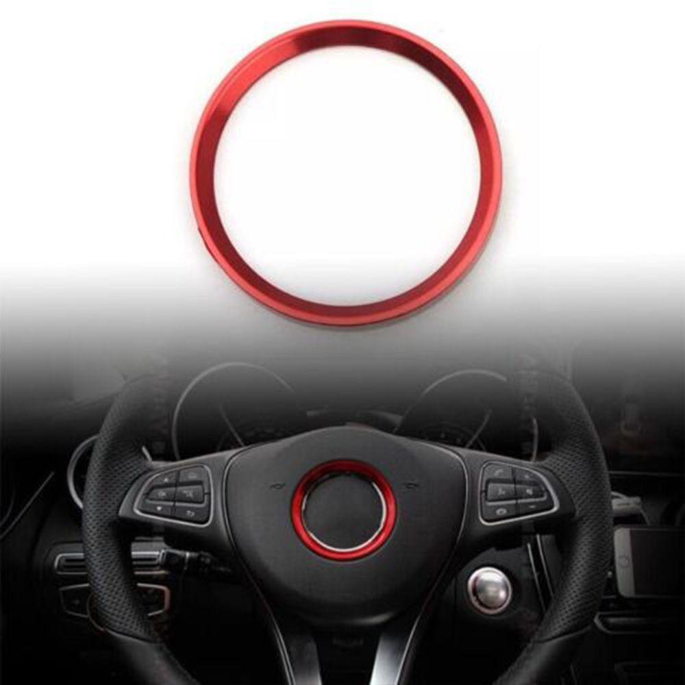 Bộ 2 Miếng Dán Trang Trí Vô Lăng Xe Hơi Benz A B C CLA GLE E