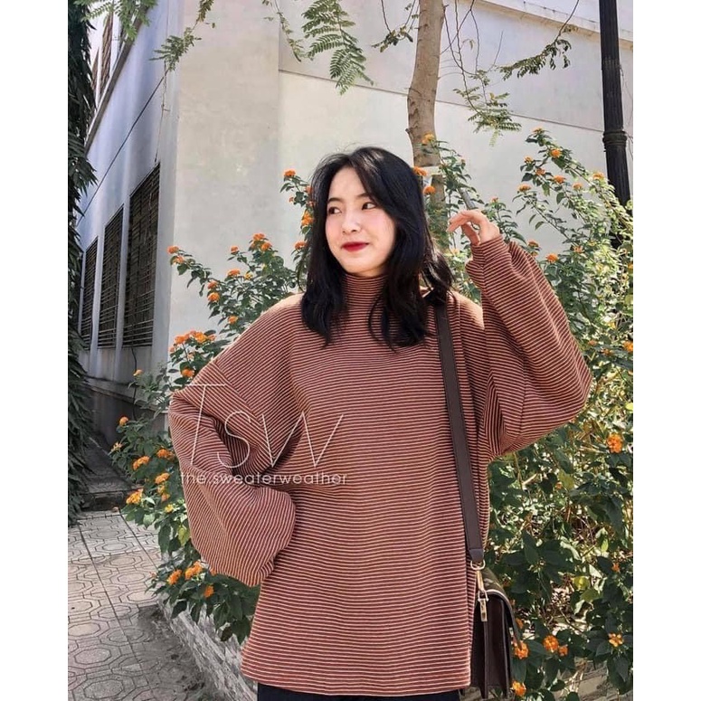 Áo nỉ kẻ cổ 3 phân (ảnh thật do shop chụp) 2348