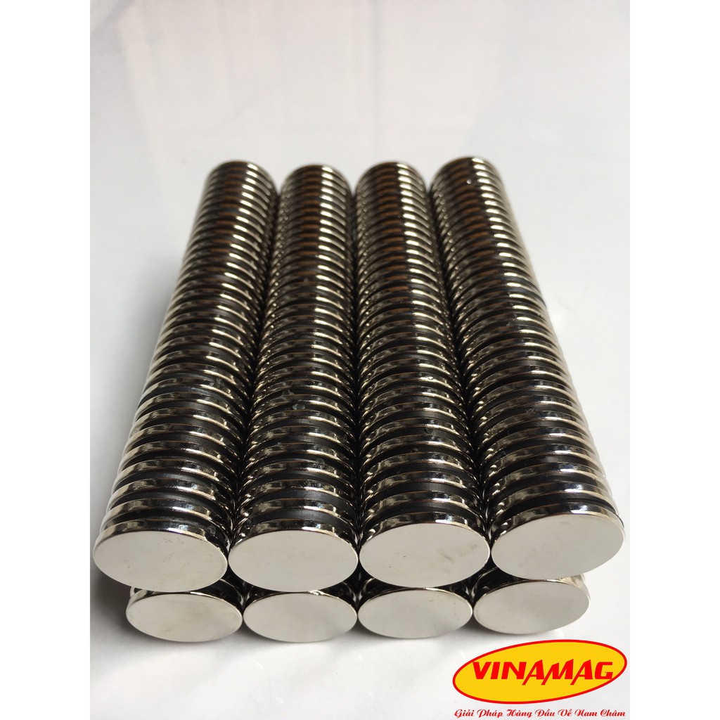 5 Viên Nam Châm Trắng Ø 20x2mm, Nam Châm Đất Hiếm Lực Từ Cực Mạnh