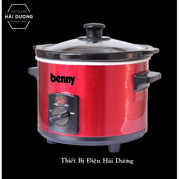 Nồi Tiềm Nấu Cháo Chậm Kho Cá Hầm Chưng Yến Đa Năng Benny BSL-25A (2.5 lít) - Bảo hành 12 tháng