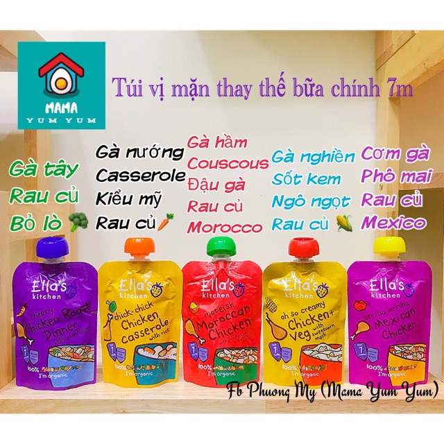 DATE 6,8/2022 TÚI BỘT ĂN DẶM VỊ MẶN ELLA’S KITCHEN 𝗖𝗛𝗢 𝗕𝗘́ 𝟳 𝗧𝗛𝗔́𝗡𝗚 ( 7mt+) của Anh