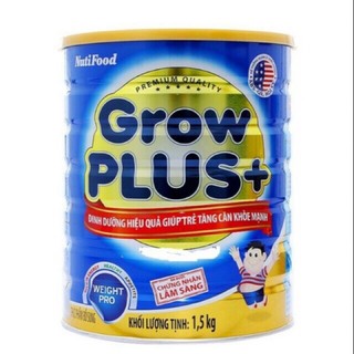 sữa bột grow plus xanh nutifood 1,5kg tăng cân khoẻ mạnh mẫu mới FDI