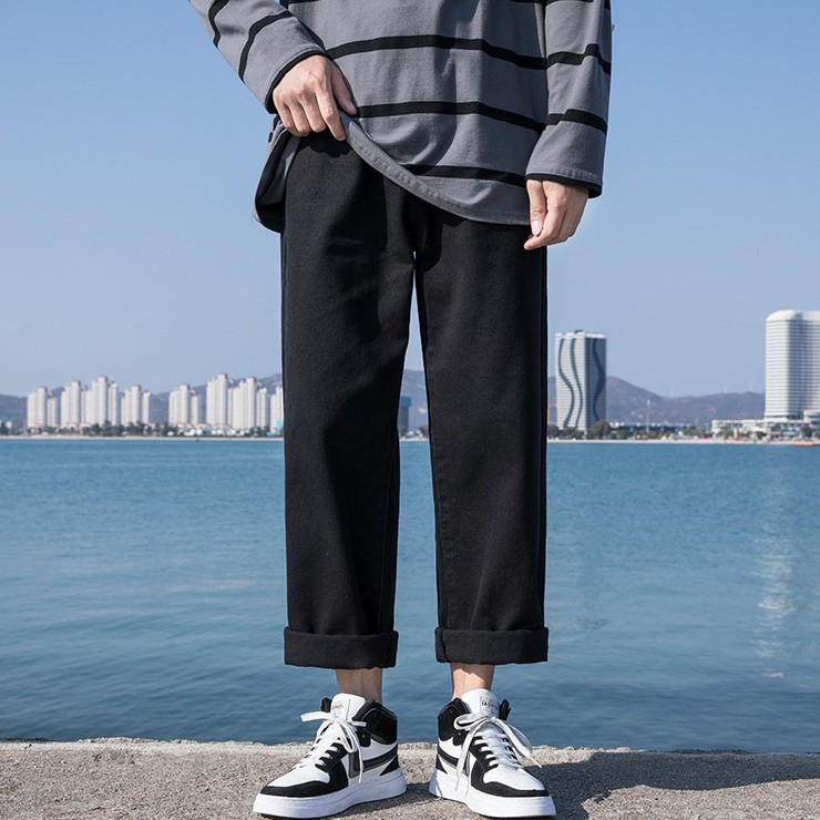 [Baggy Nam] Quan jean nam Đen baggy ống suông rộng tại Baggy Store 88 | BigBuy360 - bigbuy360.vn