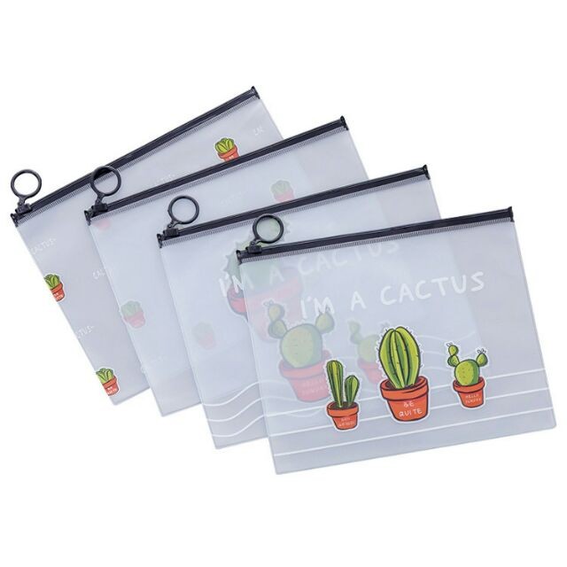 Túi Zip Hình Xương Rồng, Túi Đựng Bút Hình Xương Rồng #8