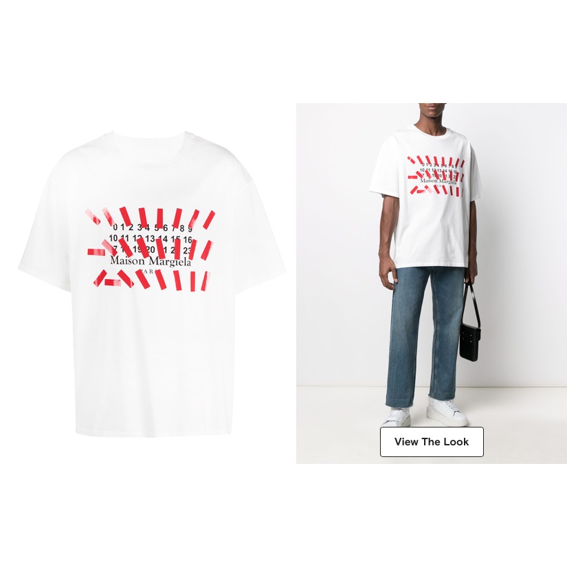 Áo thun Maison Margiela logo print oversized T-shirt ss21