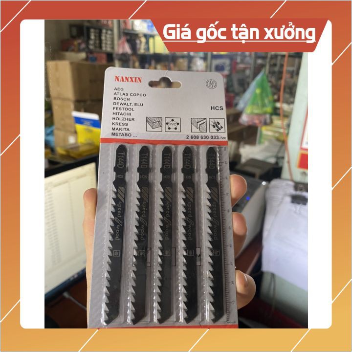 lưỡi cưa sọc, lưỡi cưa lọng gỗ ZHONGXIN  T144D✽ 1 vỉ gồm 5 lưỡi ✽ CHẤT LIỆU THÉP CỨNG CHỐNG GÃY, RỈ SÉT✽ Dễ tháo lắp, SD