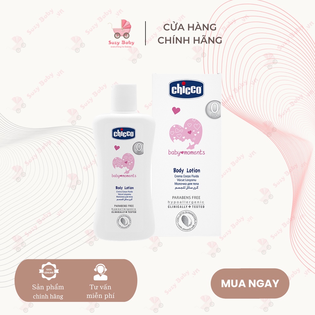 Sữa dưỡng thể chiết xuất Hạnh nhân Chicco 100ml