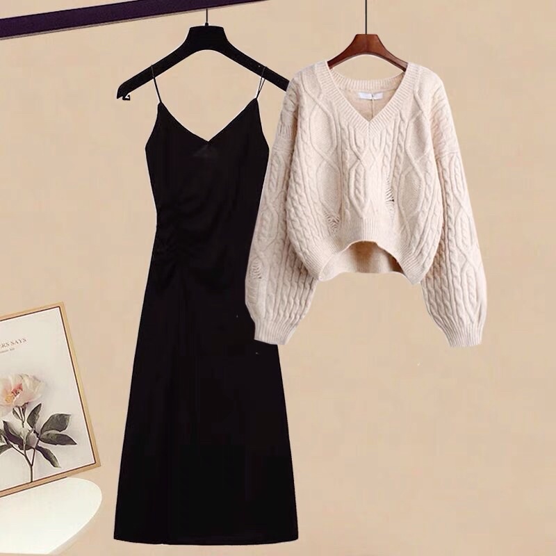 Set áo 2s + váy len