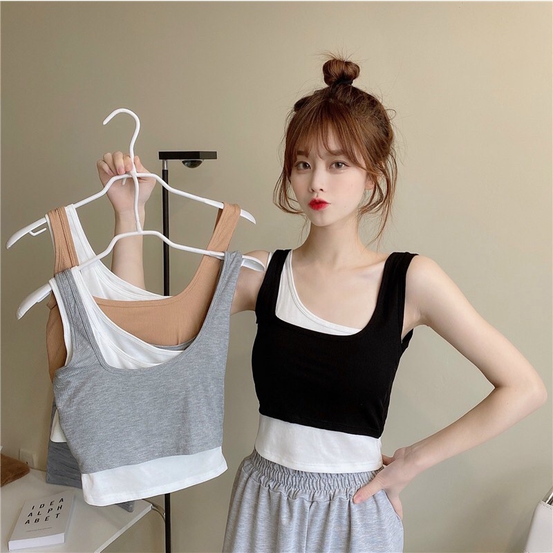 Áo Bra 2 Dây Bản To Chéo Vai Siêu Hot -  Áo Ngực Nữ Chất Cotton Mềm Mại Quyến Rũ