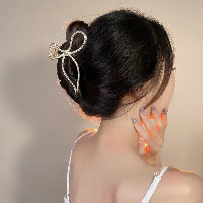 Kẹp Tóc Hình Nơ Đơn Giản Thời Trang Cao Cấp Sang Trọng Cho Nữ