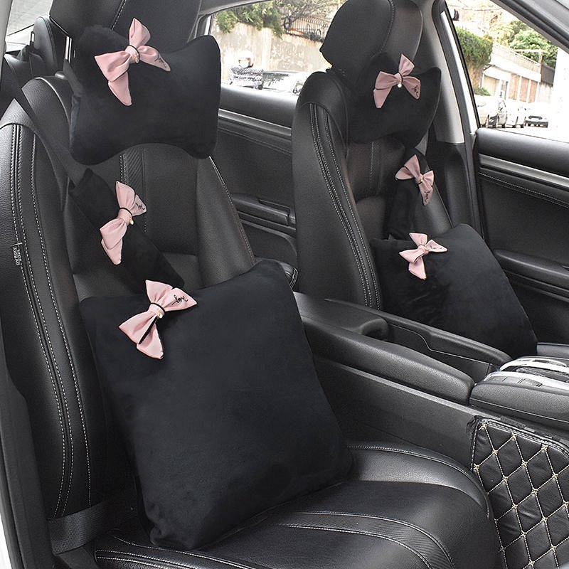 Bọc vai dây đai/ cần số/ cánh tay/ vô lăng hoặc Gối cổ/ Gối ôm/ Đệm kê hộc đựng đồ dễ thương an toàn trên xe hơi