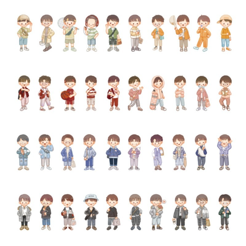 Set 20 miếng dán trang trí nhật ký