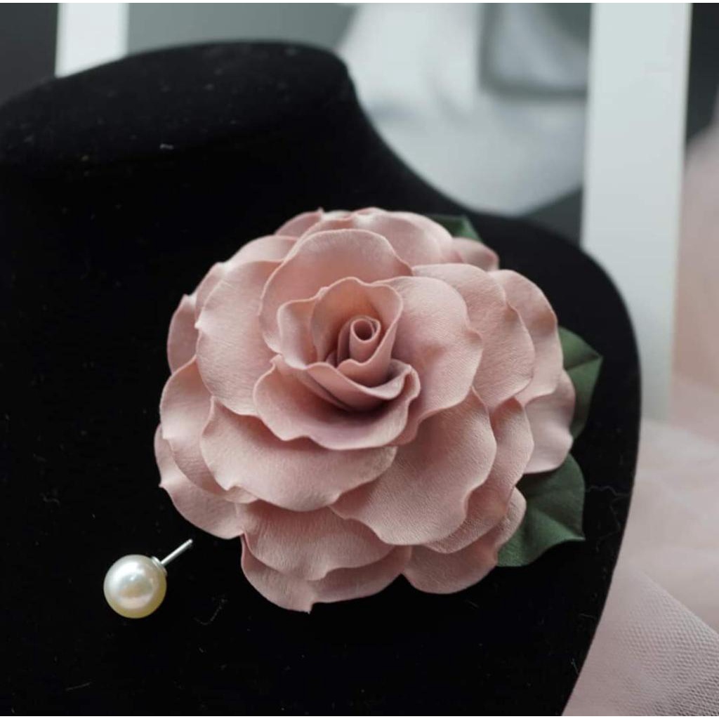 Hoa cài áo cao cấp hàng handmade siêu đẹp có ghim cài, trâm cài  [HANN- Hoa cài áo, pk thời trang]
