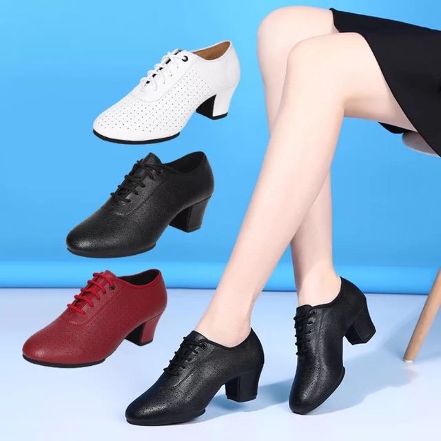 Giày khiêu vũ da đế trụ đế 5cm
