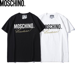 Áo Thun Chất Liệu Vải Cotton Tay Ngắn Có In Moschino