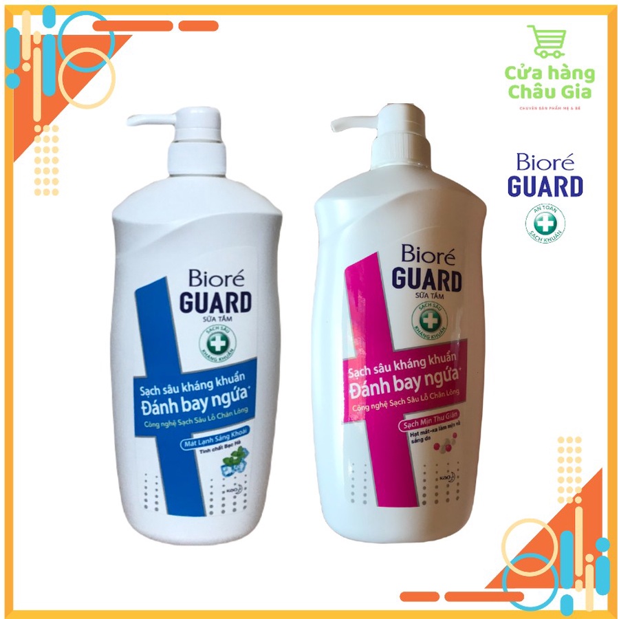 COMBO 2 CHAI SỮA TẮM BIORE GUARD 800ML.