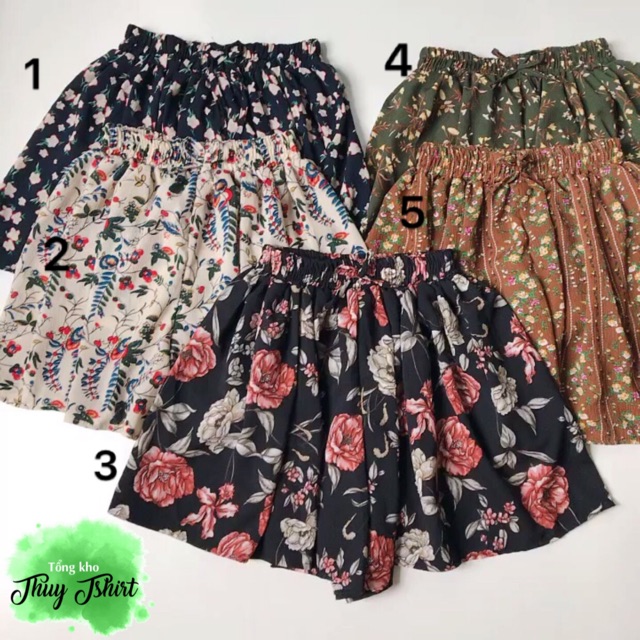 [Sale Quần sooc hoa nữ ống rộng | BigBuy360 - bigbuy360.vn