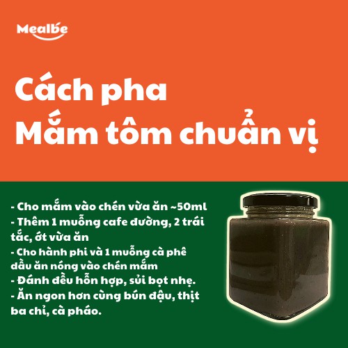 Mắm Tôm Thanh Hóa Pha sẵn Mealbe, công thức gia truyền ăn kèm Bún Đậu