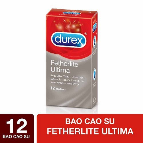 (Sỉ = lẻ) Combo 3  hộp bao cao su Durex Fether Ultima (12 bao/hộp, size 52mm)