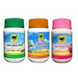10 BỘ. BỘ 3 PHÂN BÓN LÁ ĐẦU TRÂU CHUYÊN DÙNG CHO PHONG LAN VÀ HOA KIỂNG - 100G/lọ
