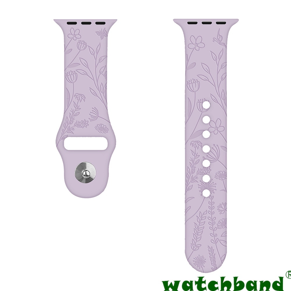 [Spot Cod] Ốp Bảo Vệ Mẫu Mới Năm 2022 Cho Apple iwatch765432Se Dây Đeo Đồng Hồ Bằng Silicon Họa Tiết Hoa Và Bướm Dập Nổi Kích Thước 38mm 40mm 41mm 42m Cho Apple watch