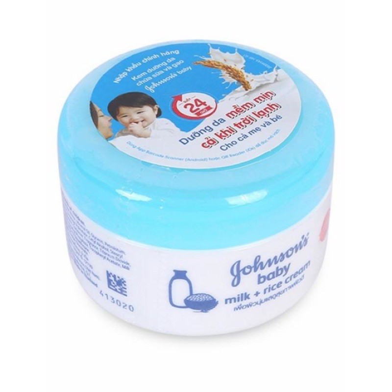 KEM DƯỠNG DA CHỨA SỮA VÀ GẠO JOHNSON’S BABY MILK and RICE CREAM 50g