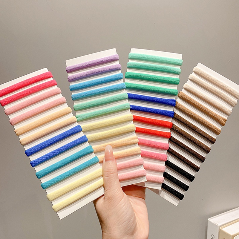 Bộ 24 Dây Cột Tóc Cao Su Co Giãn Thời Trang Hàn Quốc