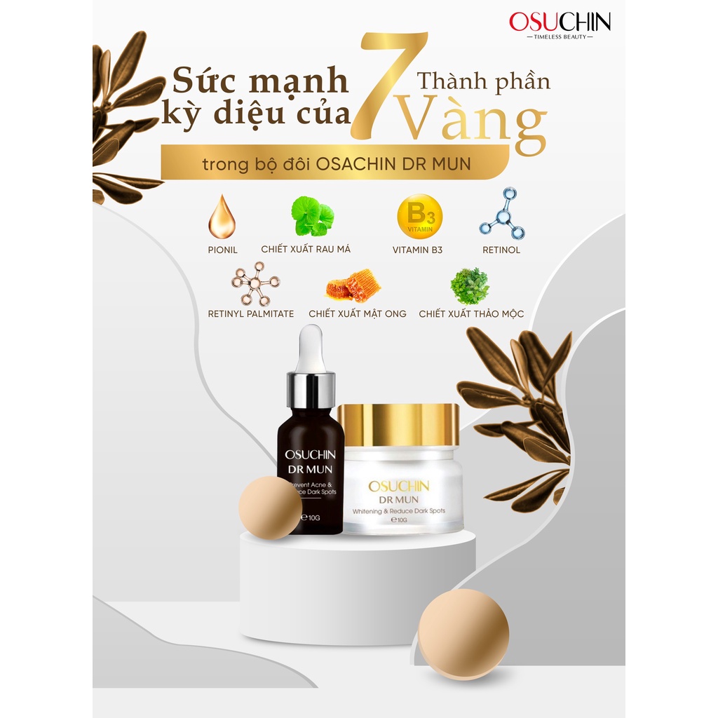 Kem mụn và serum thâm Osuchin