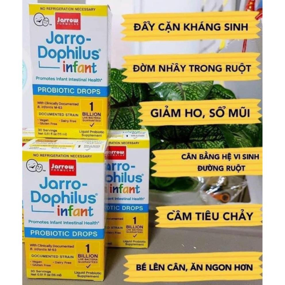 Men vi sinh tiêu đẩy đờm cho bé sơ sinh Jarro Dophilus Infant, Mỹ (15ml)