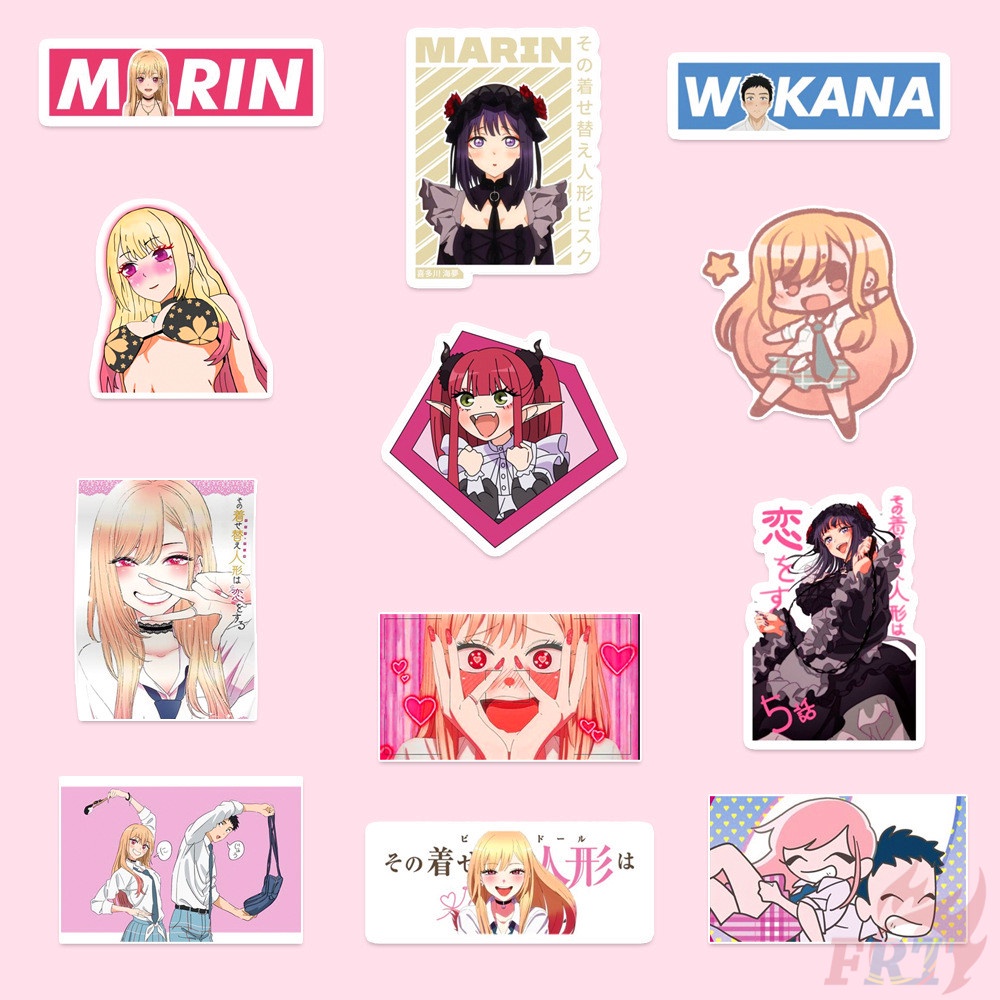 100Pcs/Set ❉ My Dress-Up Darling Series B Stickers ❉ Kitagawa Marin Gojo Wakana Waterproof DIY Fashion Decals Doodle Stickers