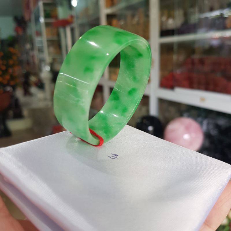 Vòng Tay Bản Vuông Ngọc Jade Xanh