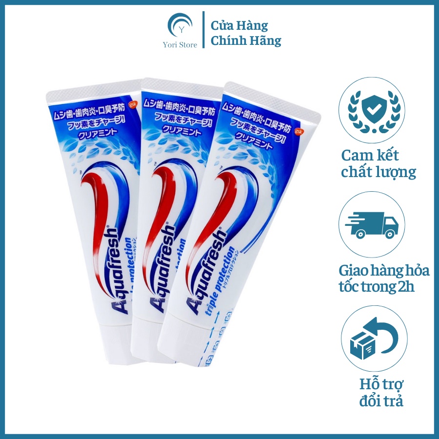 Kem đánh răng Aquafresh Nhật Bản bảo vệ răng gấp 3 lần Tuýp 20g