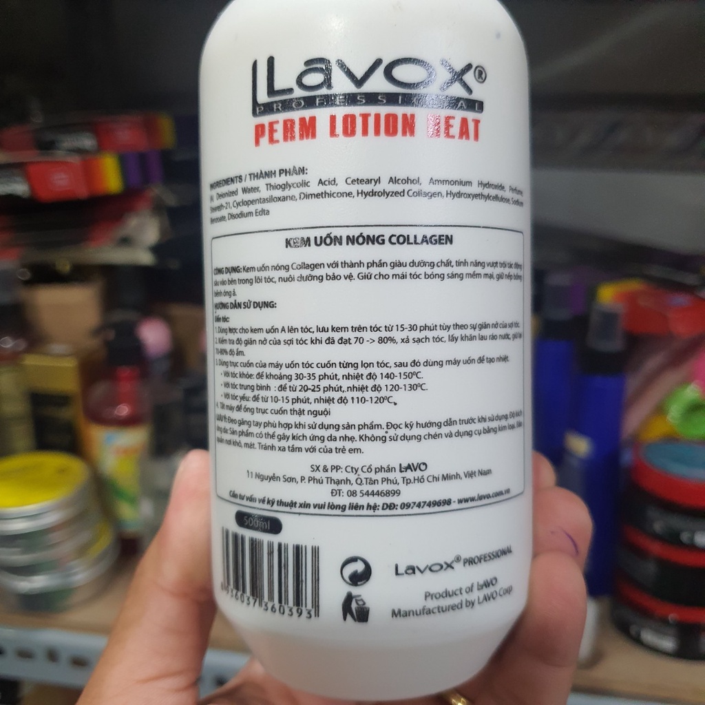 Kem uốn nóng colalgen Lavox 500ml