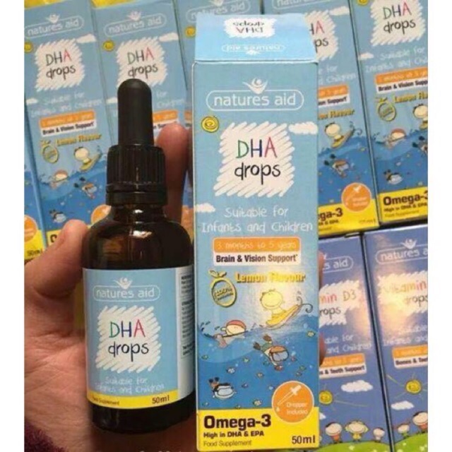 DHA Drops - DHA dạng giọt cho bé từ 3 tháng tới 5 tuổi của Anh