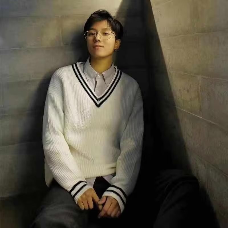Áo sweater Dáng Rộng Cổ Chữ V Thời Trang Cho Nam Nữ