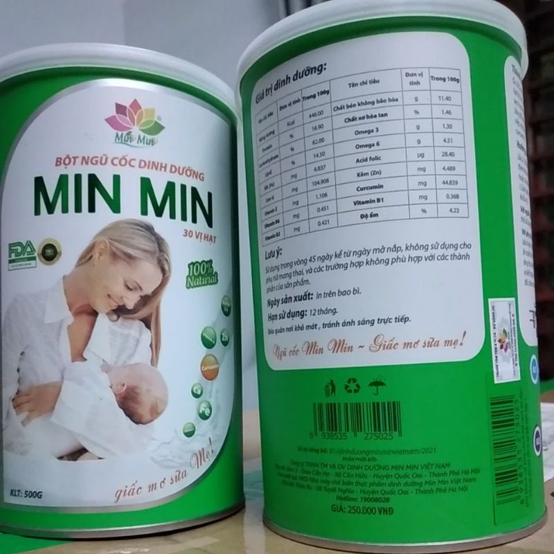 Ngũ cốc Min Min 30 vị hạt cao cấp - siêu lợi sữa, phục hồi sắc đẹp cho mẹ sau sinh
