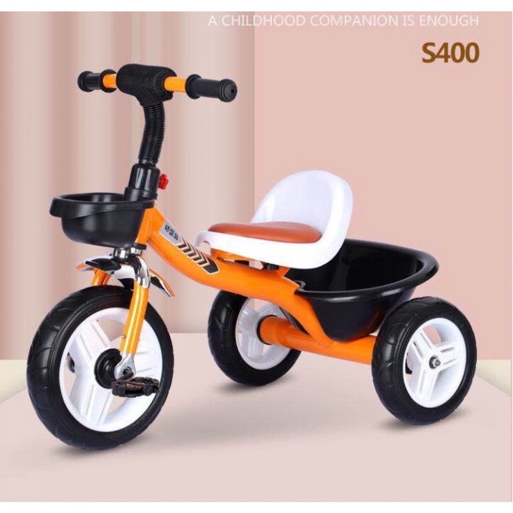 Xe đạp 3 bánh đa năng yên bọc đệm da cho bé yêu