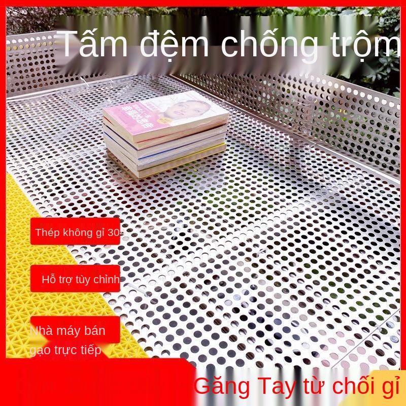 > tấm đệm cửa sổ chống trộm inox 304 ban công lưới hàng rào bảo vệ rơi Kệ hoa mọng nước Lỗ <