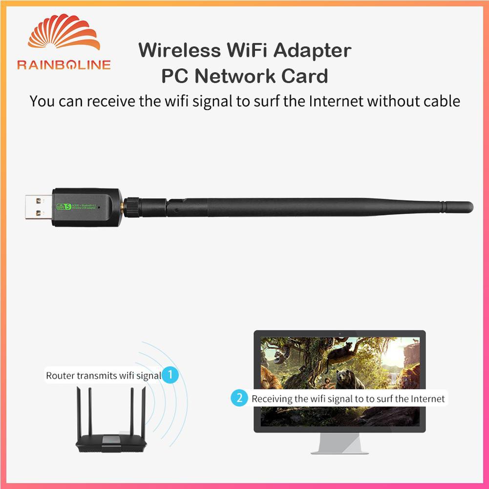 Usb Wifi Không Dây 600mbps Tích Hợp Thẻ Mạng Lan Với Bluetooth Rtl8821