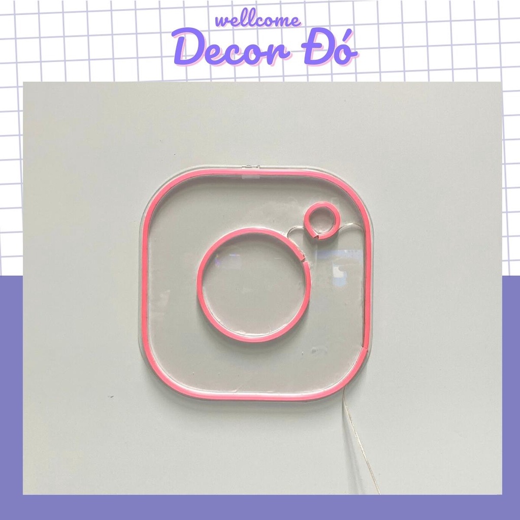 Đèn NeonSign | inStagram  | Kích Thước 27x27cm | Quà Tặng Trang Trí Cực Chất , Siêu Sáng & Tiết Kiệm Điện |