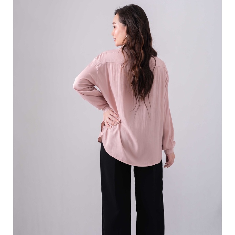 [Ảnh thật/Sẵn] Áo sơmi lụa tăm 4 màu túi ngực hot hit