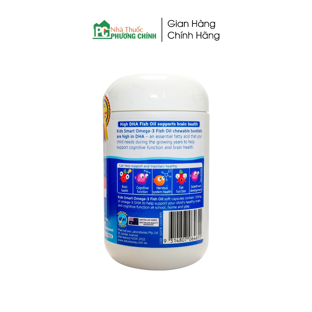 Viên Uống Dầu Cá Nature's Way Omega-3 Fish Oil Trio - Hộp 60 Viên