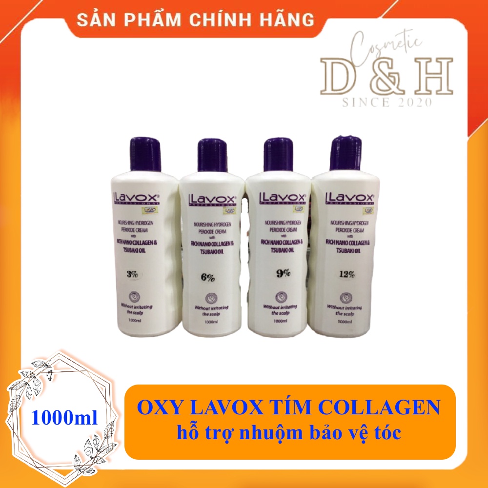 OXY LAVOX RICH NANO COLLAGEN 1000ML hỗ trợ nhuộm bảo vệ tóc